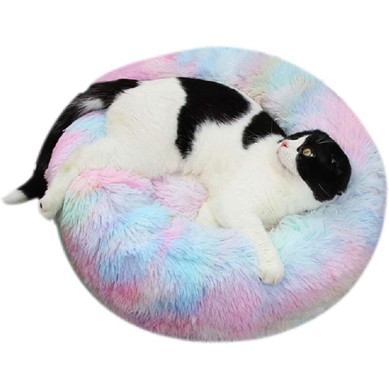 

Cama para perros y gatos Cestas redondas de lujo Almohadas para mascotas Lavable y cálida Donut para mascotas Súper suave y cómodo para perros