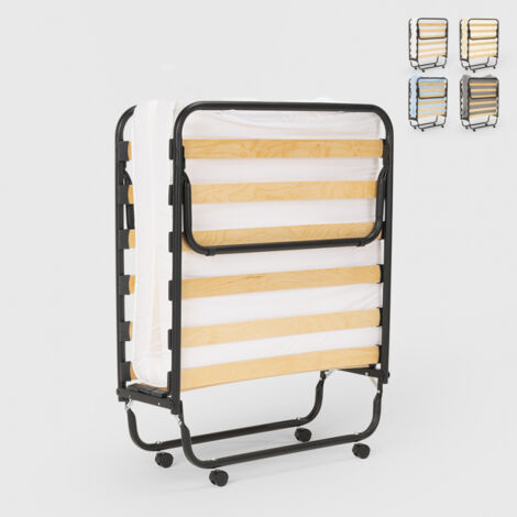 Cama plegable con colchón y somier de microfibra 80x180cm Apollo