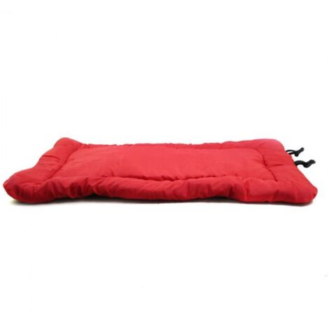 Cama plegable impermeable para perros de 90 x 60 cm, fácil de limpiar, resistente, de tela Oxford, ideal para sofá, caseta, etc., ideal para exteriores (roja)