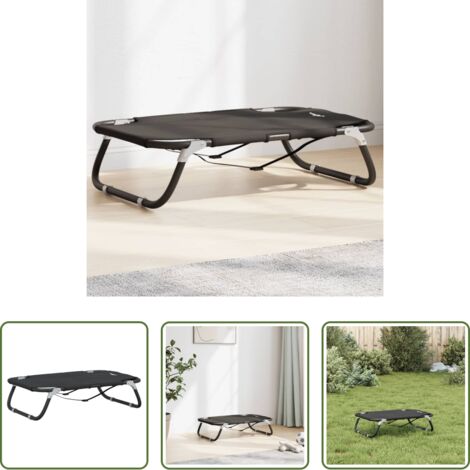 Cama plegable para perros -  Cama para perros plegable tela oxford y acero gris antracita