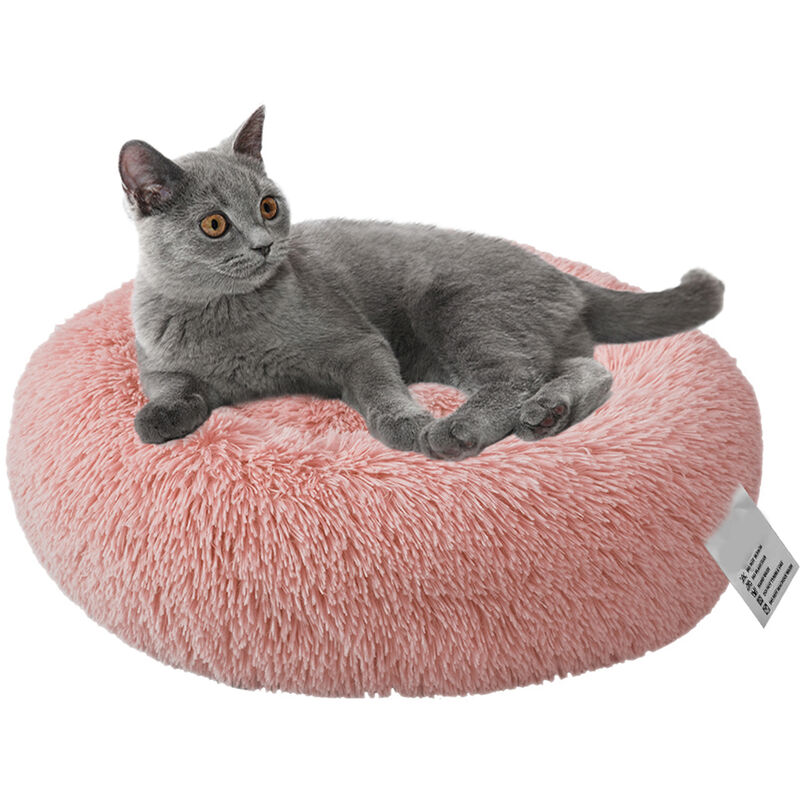 

Cama redonda para mascotas Blusea Soft Plush, cama suave para gatos,rosa de 60cm de diametro