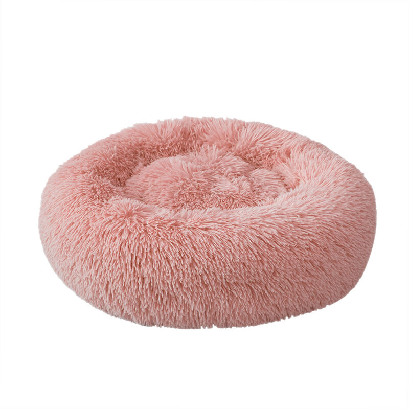 

Cama redonda para mascotas de felpa suave Cama suave para gatos Cama para gatos para gatos Perros pequenos,rosa de 40cm de diametro