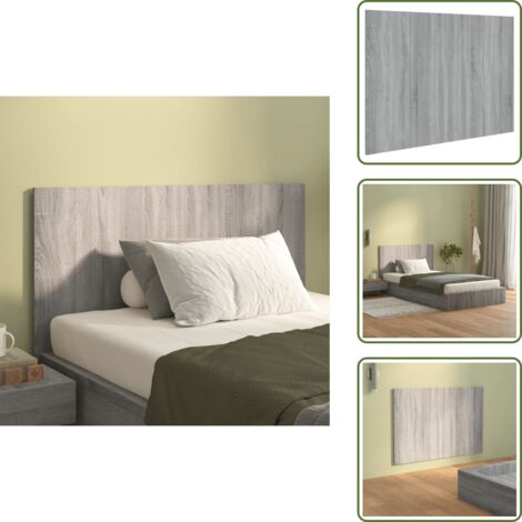Cama sin cabecero - vidaXL Cabecero de cama madera contrachapada gris Sonoma 120x1,5x80 cm -