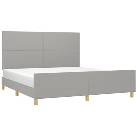 Cama sin colchón tela gris claro 160x200 cm vidaXL