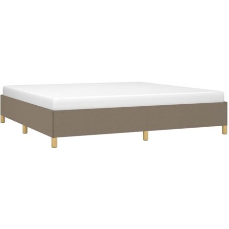 Cama sin colchón tela gris taupe 200x200 cm vidaXL