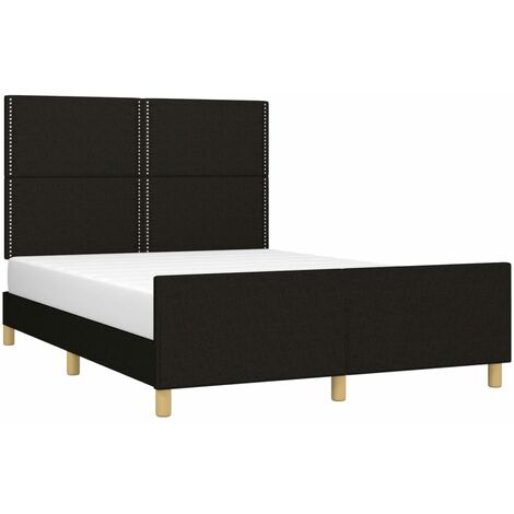Cama sin colchón tela negro 140x200 cm vidaXL