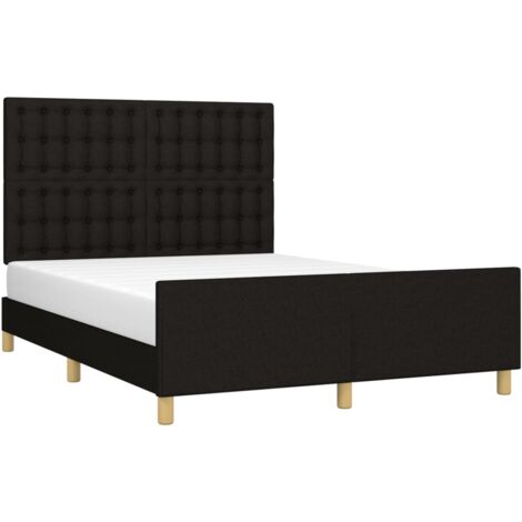 Cama sin colchón tela negro 140x200 cm vidaXL