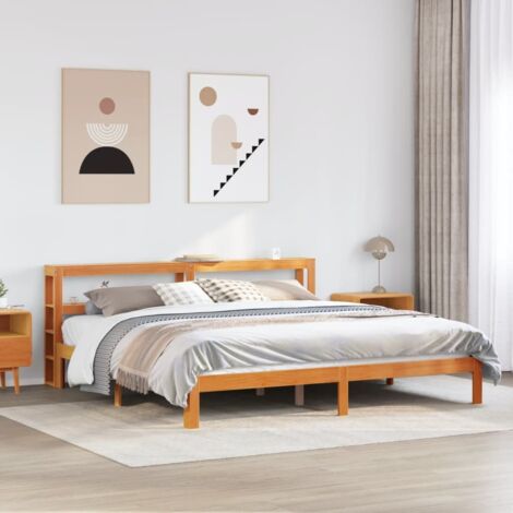 Cama sin colchón tela negro 200x200 cm