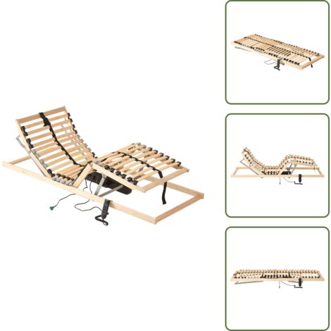 Cama sin colchón - vidaXL Cama somier eléctrico de láminas sin colchón 7 zonas 70x200 cm - Cama de 7 zonas
