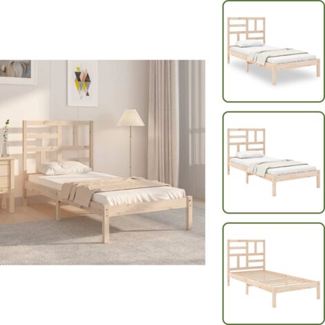 Cama sin colchón - vidaXL Estructura de cama sin colchón madera maciza 90x200 cm - Cama de pino