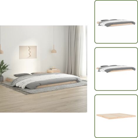 Cama sin colchón - vidaXL Estructura de cama sin colchón madera maciza de pino 200x200 cm - Estructura de cama de madera