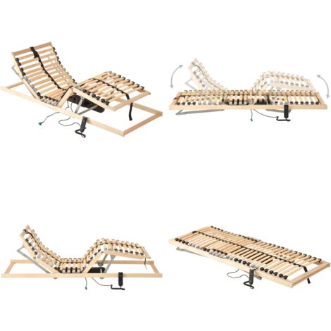 Cama somier eléctrico de láminas sin colchón 7 zonas 100x200 cm - Somier eléctrico - Cama sin colchón