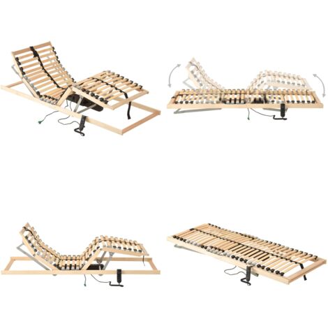 Cama somier eléctrico de láminas sin colchón 7 zonas 90x200 cm - Somier eléctrico - Cama sin colchón