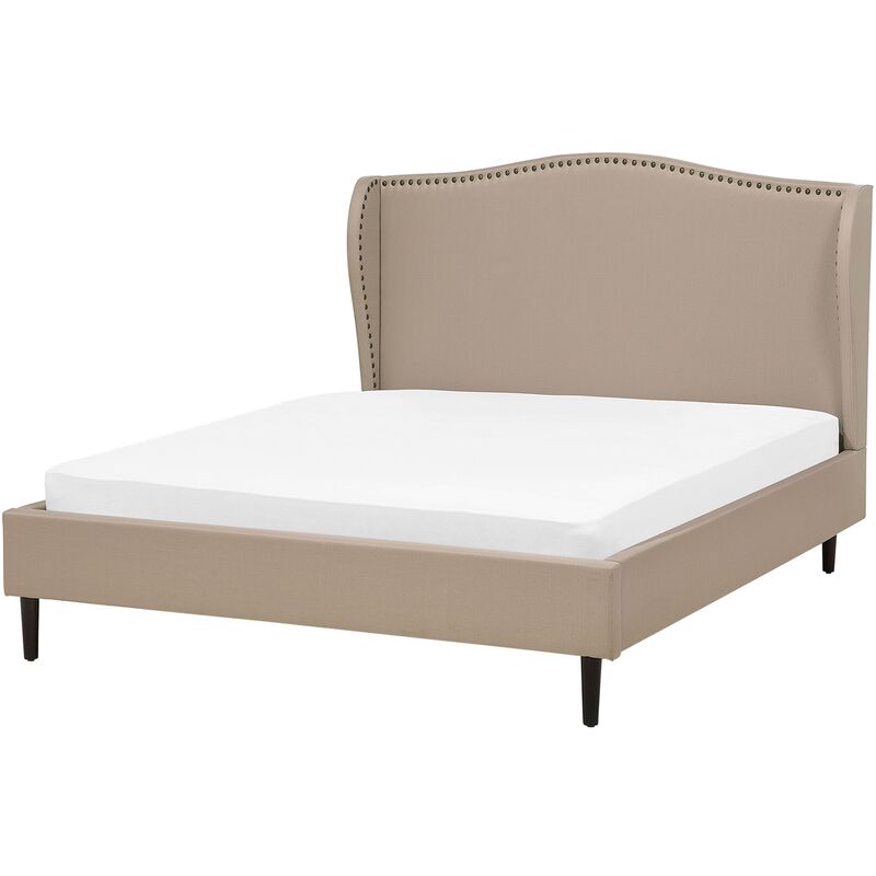 

Cama tapizada beige 140x200 cm COLMAR