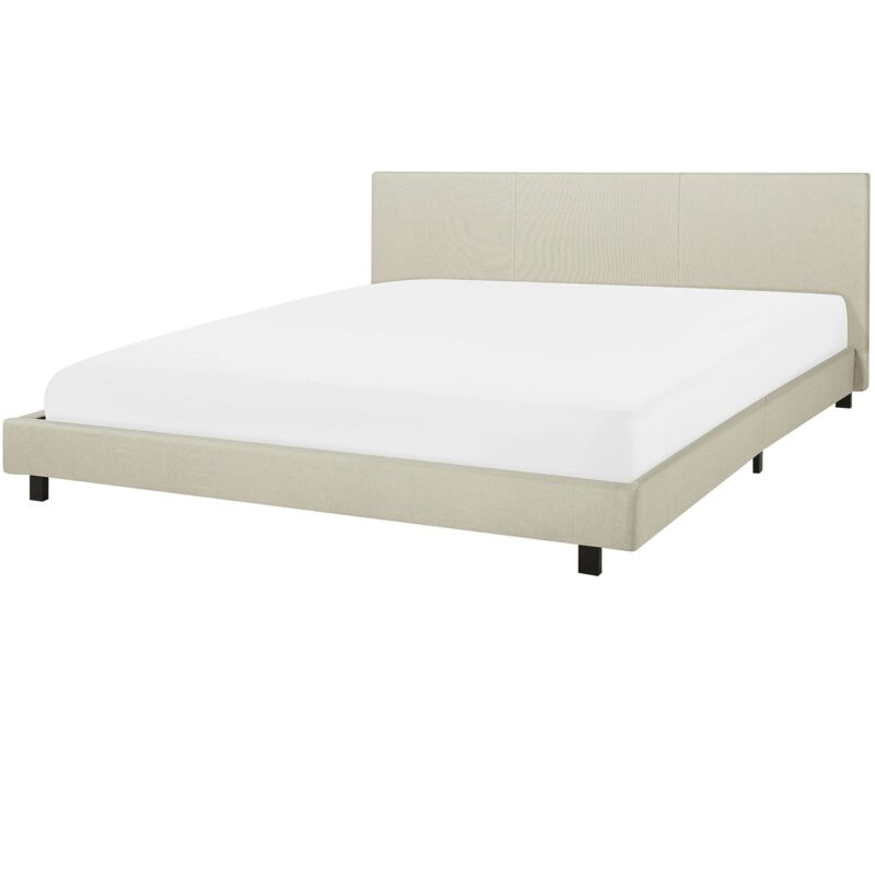 

Beliani - Cama tapizada beige 180x200 cm ALBI