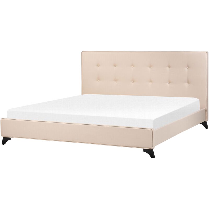 

Cama tapizada beige con somier 180x200 cm AMBASSADOR