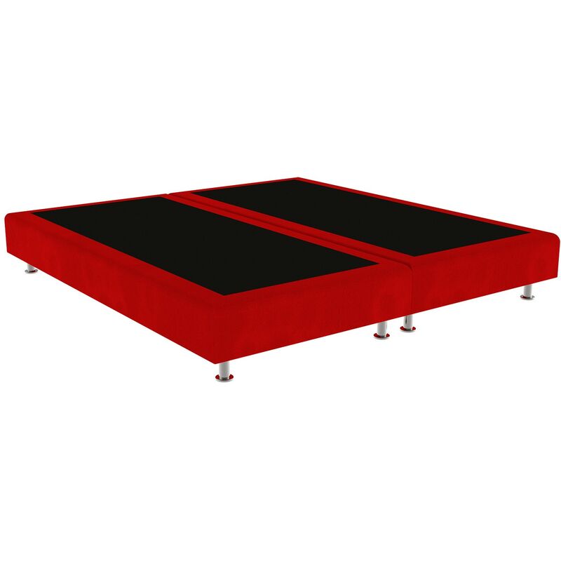 

Cama tapizada Elegance Color Principal - Terciopelo 203 Rojo, 160 x 180 cm. (2 de 80x180) + anclajes de unión