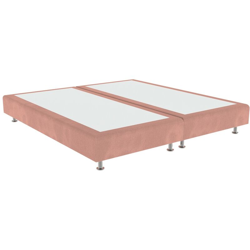 

Cama tapizada Elegance Color Principal - Terciopelo Pink - Rosa, 180 x 180 cm. (2 de 90x180) + anclajes de unión