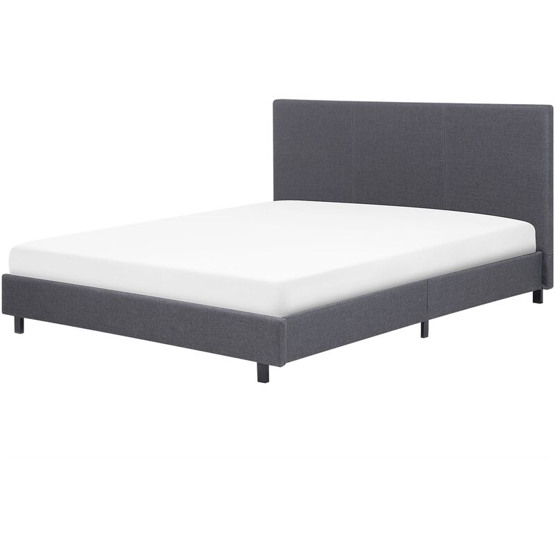 

Beliani - Cama tapizada gris 160x200 cm ALBI