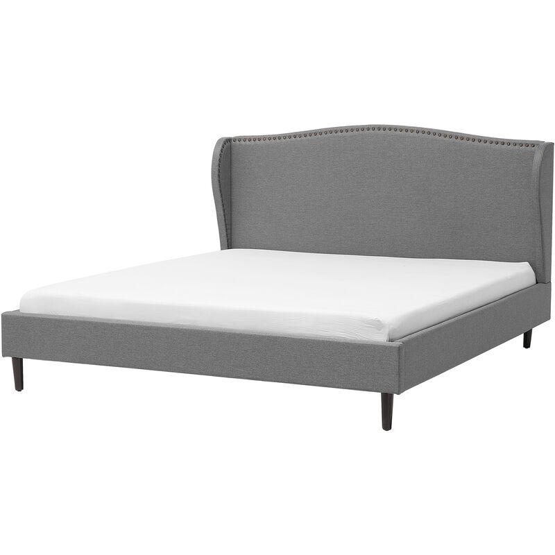 

Beliani - Cama tapizada gris 180x200 cm COLMAR