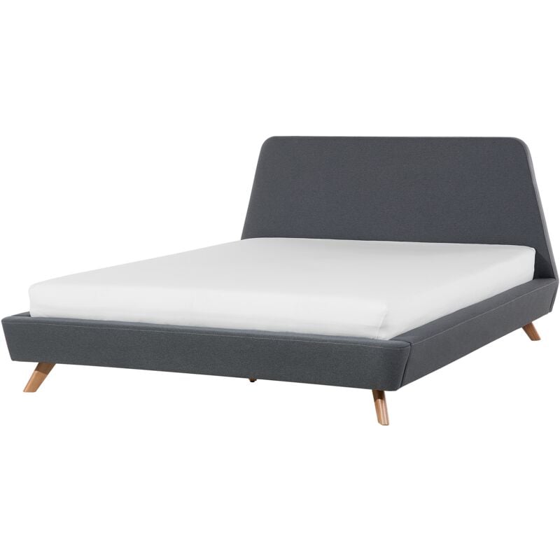 

Beliani - Cama tapizada gris con somier 160x200 cm VIENNE