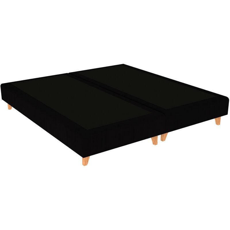 

Cama Tapizada Venecia Color Principal - Terciopelo 800 Negro, 160 x 190 cm. (2 de 80x190) + anclajes de unión