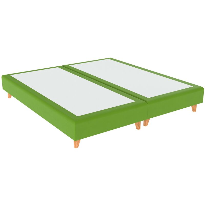 

Cama Tapizada Venecia Color Principal - Polipiel Green Verde Pistacho, 180 x 190 cm. (2 de 90x190) + anclajes de unión