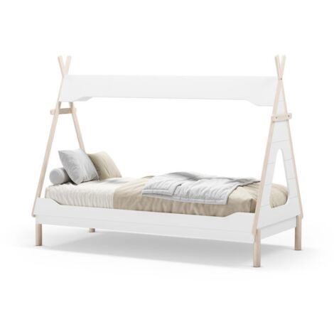 Cama Tipi Nest Blanco - Oak Soft (ancho) x 165cm (alto)