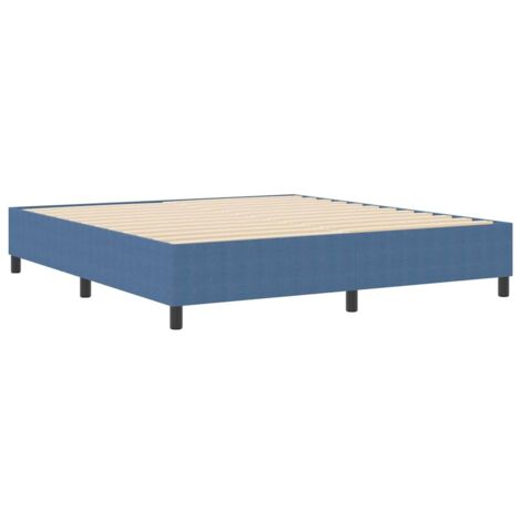 Cama tipo Box Spring Azul 180 x 200 cm Telas de pana vidaXL