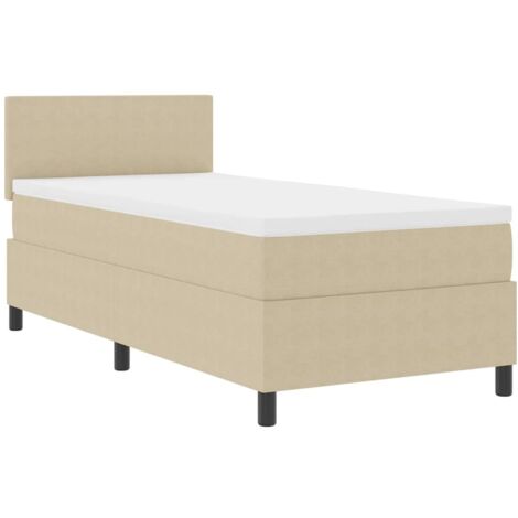 Cama tipo Box Spring Gris claro y blanco. 203 x 80 x 88 cm vidaXL