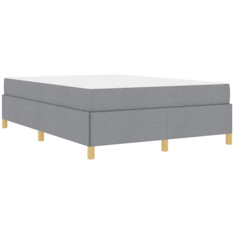 Cama tipo Box Spring Gris claro y blanco y gris claro