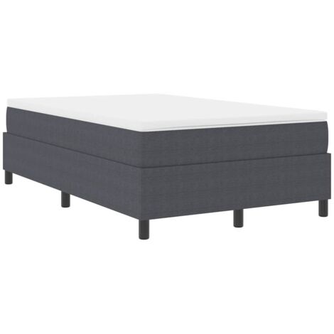 Cama tipo Box Spring Gris oscuro y blanco 203 x 120 x 60 cm vidaXL