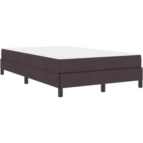 Cama tipo Box Spring Marrón oscuro 120 x 190 cm tela vidaXL