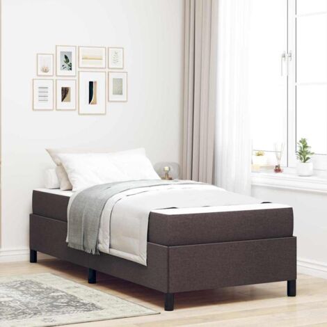 Cama tipo Box Spring Marrón y Negro 90 x 190 cm