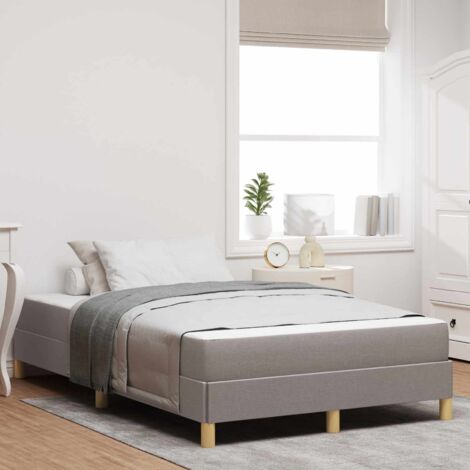 Cama tipo Box Spring Taupe y Marrón 120 x 200 cm