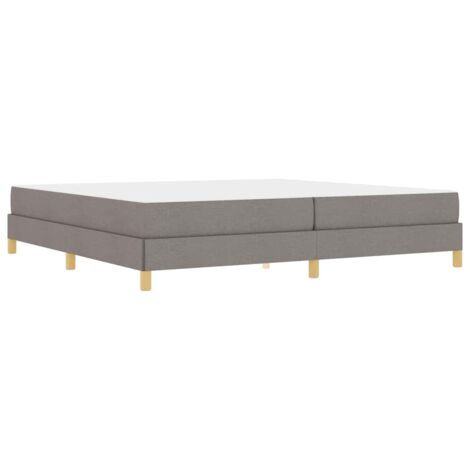 Cama tipo Box Spring Taupe y Marrón 200 x 200 cm