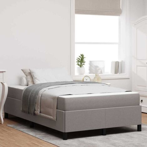 Cama tipo Box Spring Taupe y Negro 120 x 190 cm