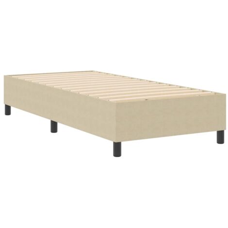 Cama tipo Box Spring Verde grisáceo 80 x 200 cm Telas de pana vidaXL