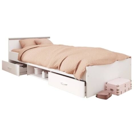 Estructura de cama Marco de Cama Somier de Cama de matrimonio madera maciza  120x190 cm SDV844366