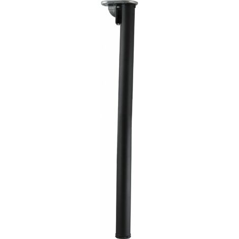 camar Tischbein Click klappbar, Tischbein höhenverstellbar, Länge 705-735mm, rund, Stahl schwarz geperlt