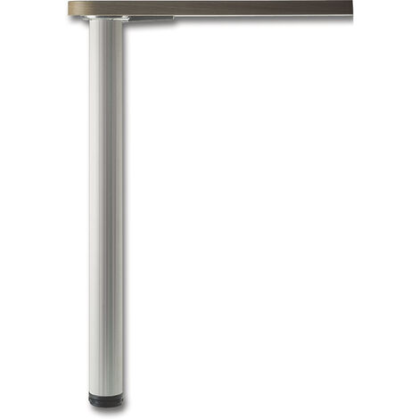 camar Tischfuß Aluminia ø 80mm, Tischbein höhenverstellbar, Länge 690-720mm gerillt, Aluminium silber