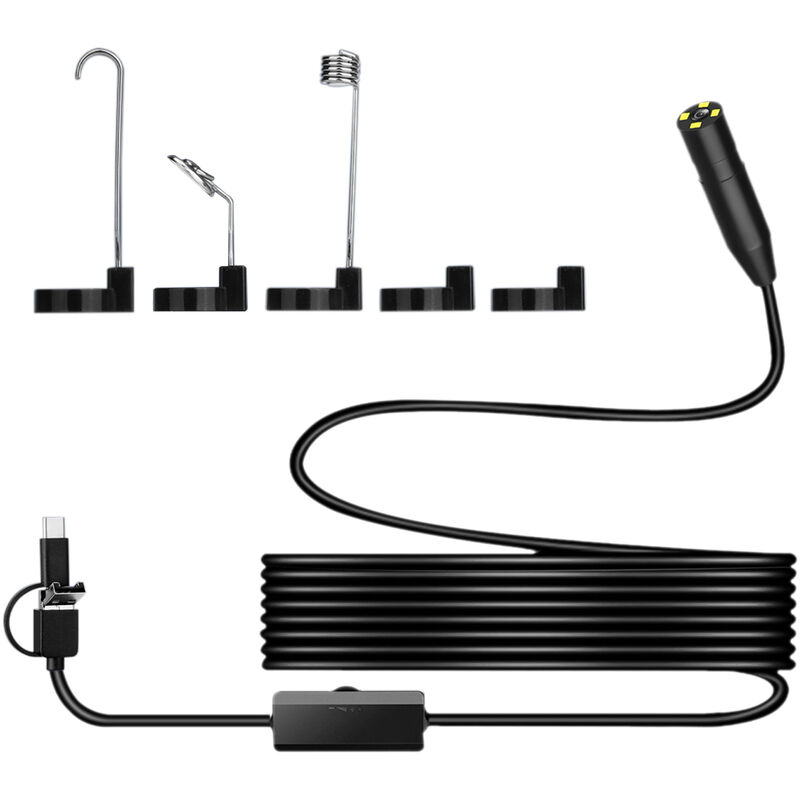 

Happyshopping - Camara de inspeccion de boroscopio de endoscopia industrial Autoenfoque 3 en 1 Interfaz de repuesto para puerto Type-C / Android /