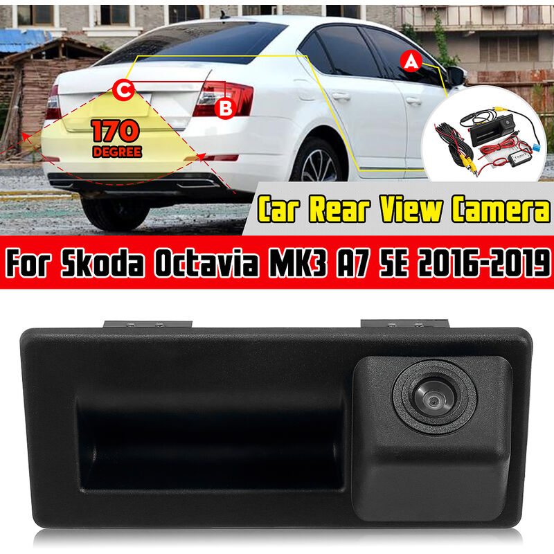 

Cámara de marcha atrás de visión trasera de coche para Skoda Octavia MK3 A7 5E 2016 2017 2018 2019