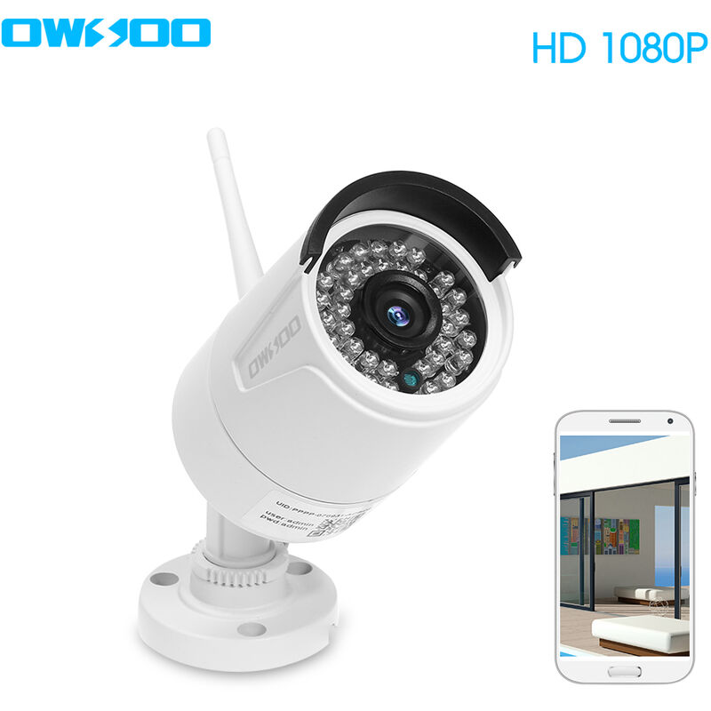 

Camara de red OWSOO CA-851C-R 1080P HD, vision nocturna infrarroja inalambrica WIFI, IP66 a prueba de agua