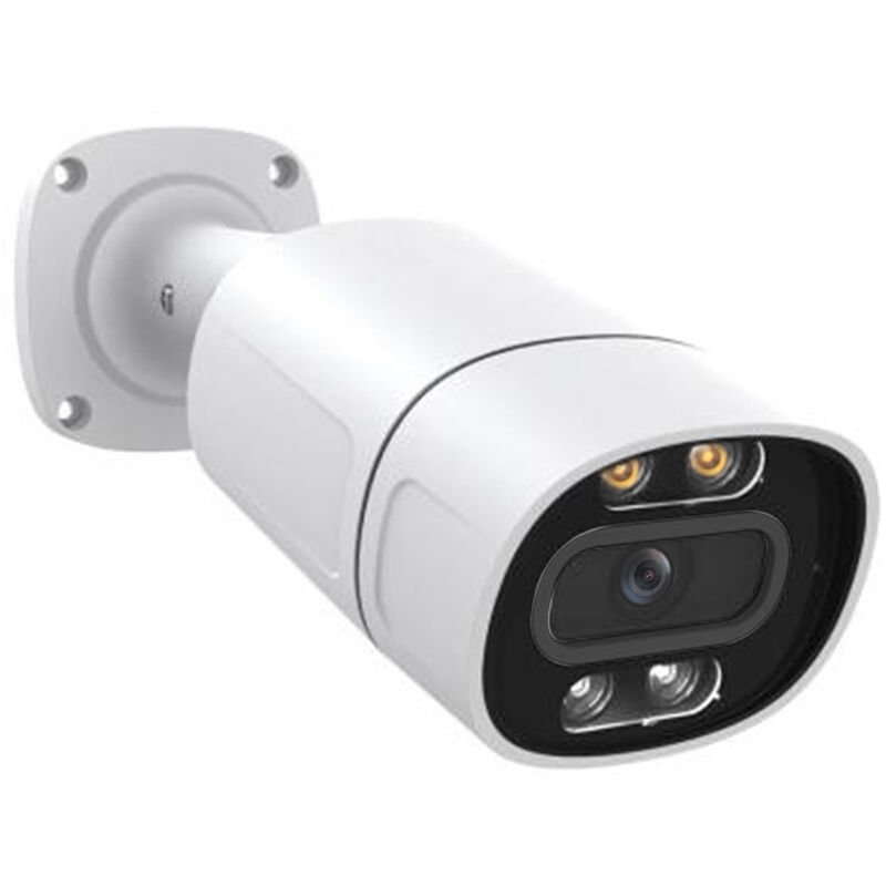 

Camara de seguridad, camara tipo bala de vigilancia IP para exteriores de 2 MP con infrarrojos / vision nocturna a todo color, audio bidireccional,