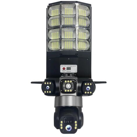 Cámara de seguridad solar 4G, 15 MP, zoom 10x, tres lentes, grabación, seguimiento de humanoides, luz exterior, control remoto, resistente al agua.