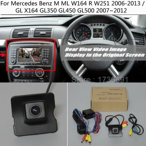 Cámara de visión trasera HD para coche, pantalla Original Compatible con Mercedes Benz M ML W164 R W251 2006-2013 GL X164 GL350 GL450 GL500 RCA,12 V