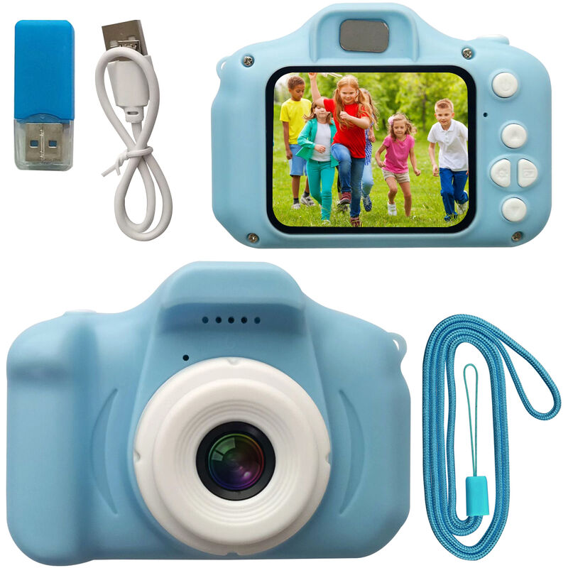 

Camara digital portatil para ninos, camara de video recargable, videocamara, juegos de soporte con pantalla de visualizacion de 1.9 pulgadas, tarjeta