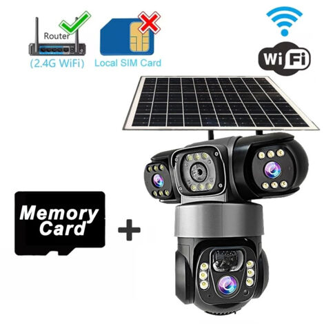 Cámara impermeable con detección de presencia humana, cámara de alta definición con carga solar, cámara de vigilancia para el hogar