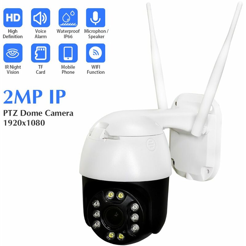 

Happyshopping - Camara infrarroja de alta definicion de 2 MP, 5 millones de pixeles, camara esferica